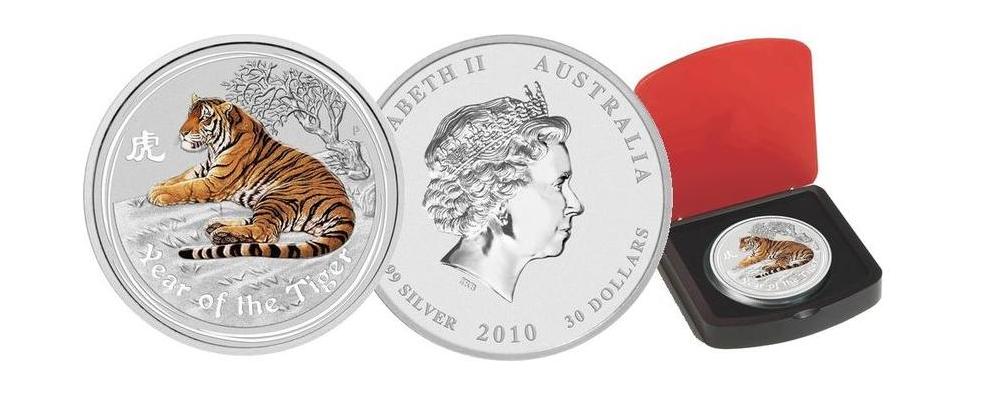2010虎年彩色紀念銀幣(1 kg) 
